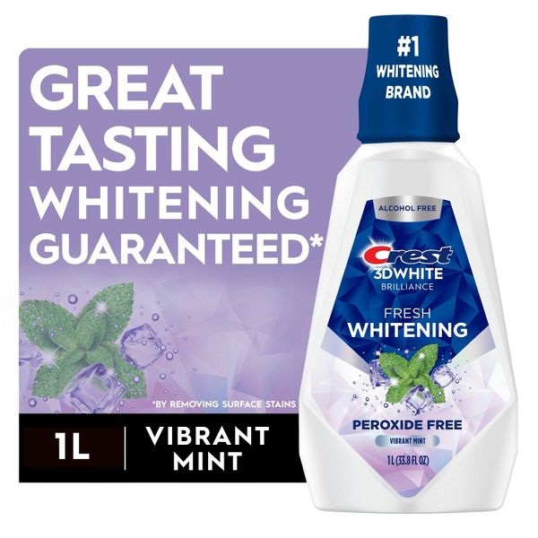Crest 3D White 2 Pack/3.3oz Toothpaste + 33.8 fl oz Mouthwash