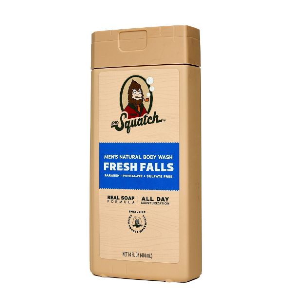 DR. SQUATCH Men's Natural Non-Exfoliating Body Wash - Fresh Falls - 14 fl oz