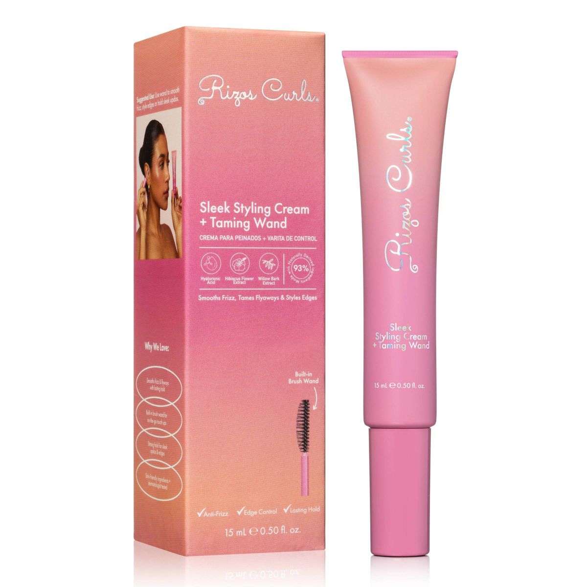 Rizos Curls Sleek Styling Cream + Taming Wand - 0.50 fl oz
