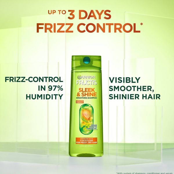 Garnier Fructis Sleek & Shine Fortifying Shampoo for Frizzy Hair - 12.5 fl oz