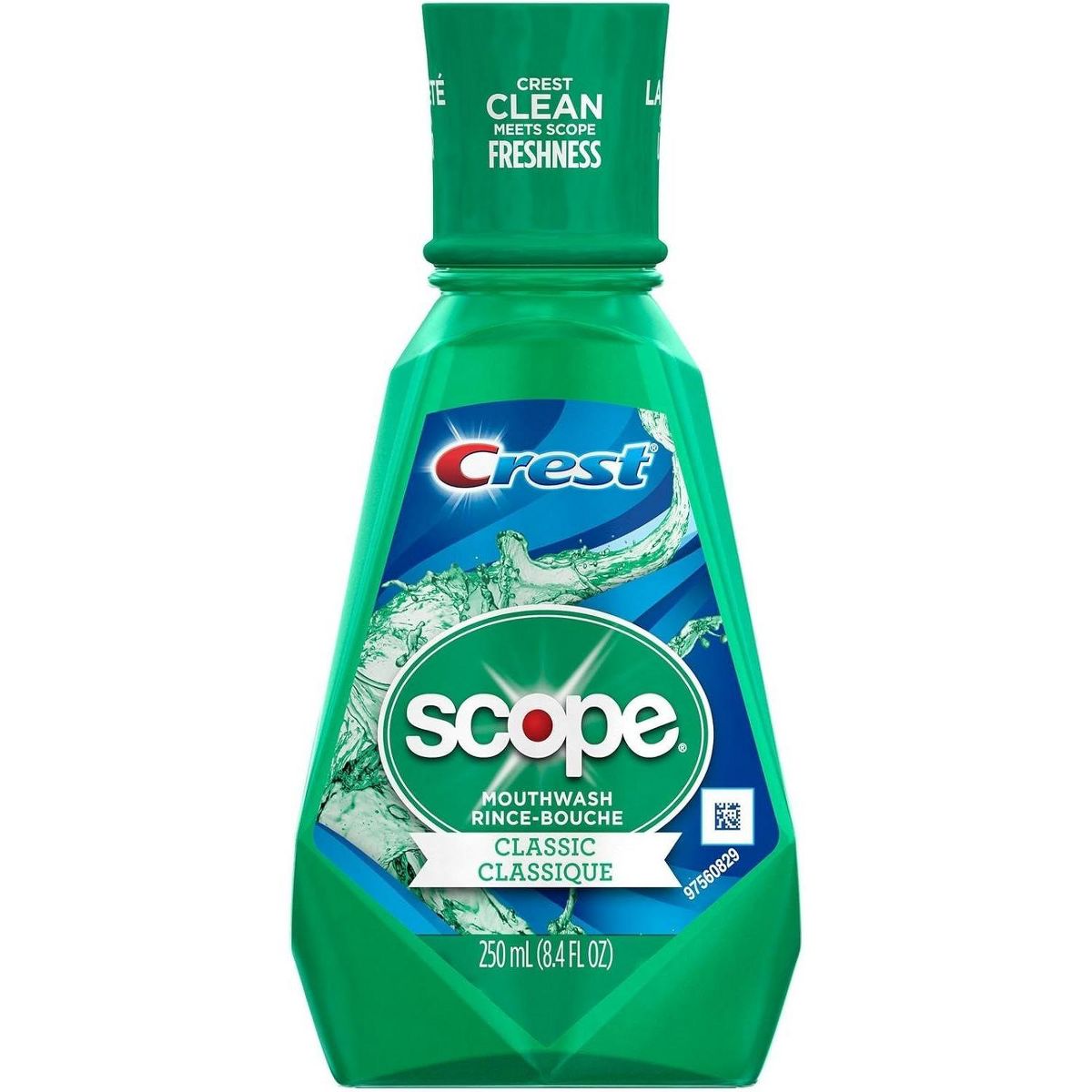 Crest Plus Scope Classic Mint Mouthwash for Fresh Breath and Oral Hygiene Care, 8.45 Oz