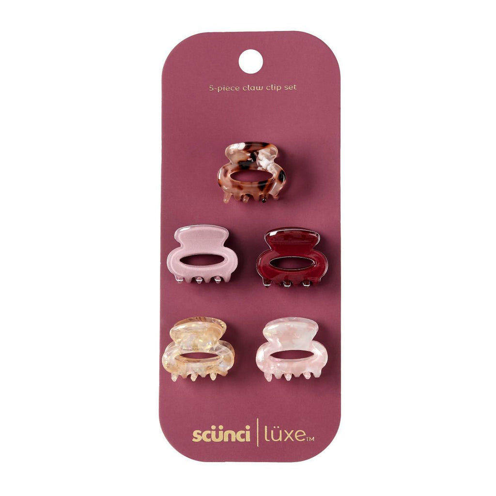 scünci | lüxe Mini Acrylic Open Cut Oval Claw Clips - 5pcs