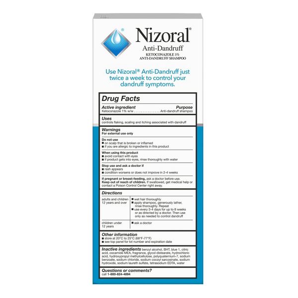 Nizoral Anti Dandruff Shampoo with 1% Ketoconazole, Clean Fresh Scent - 7 fl oz