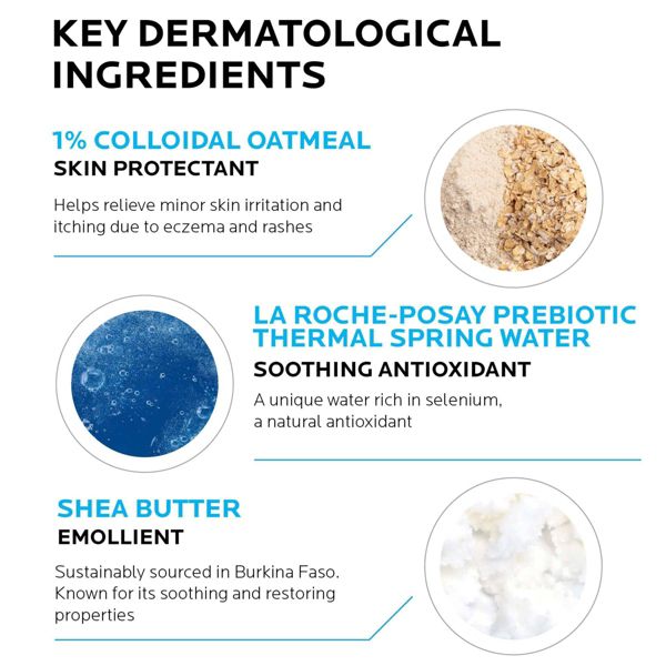 La Roche Posay Lipikar Eczema Soothing Relief Body & Face Cream Unscented - 6.76 fl oz