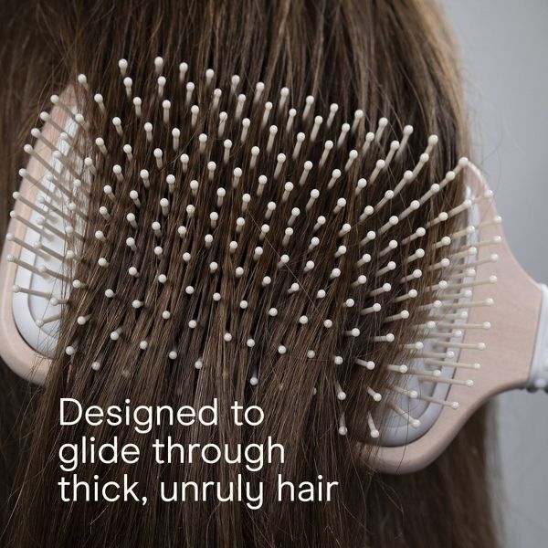 Conair Shines & Smooths Detangle Nylon Bristle Cushion Paddle Hair Brush