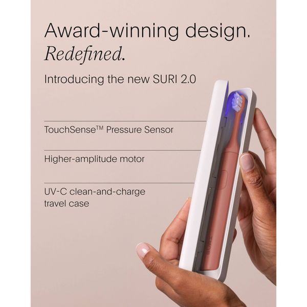 SURI 2.0 Sonic Electric Toothbrush with UV Travel Case and Brush Head - Canyon Sunrise
