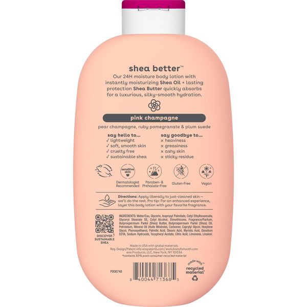 eos Shea Better 24H Moisture Body Lotion - Pink Champagne - 16oz