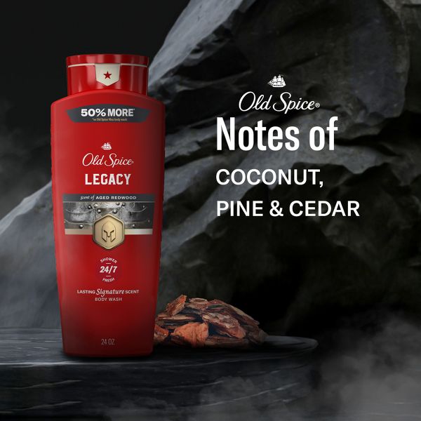 Old Spice Red Collection Men's Long-Lasting Fragrance Refreshing Clean Body Wash - Legacy - 24 fl oz