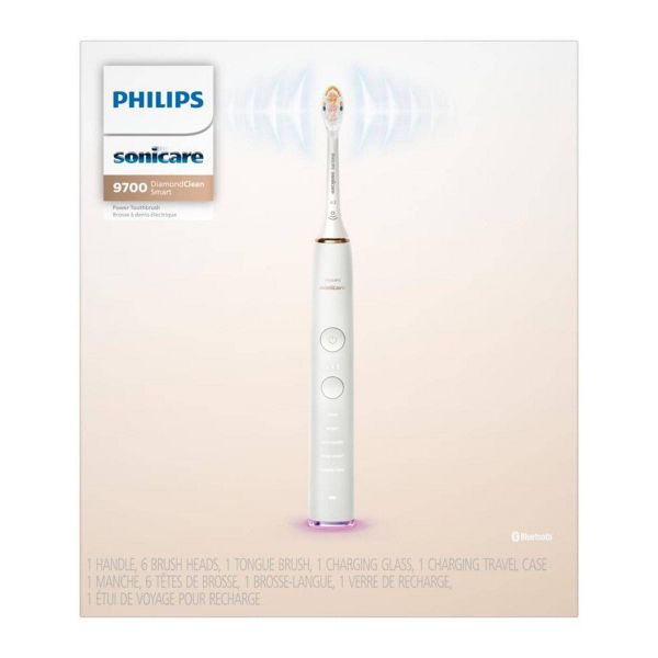 Philips Sonicare DiamondClean Smart 9700 Electric Toothbrush with Brush Head - Rose Gold