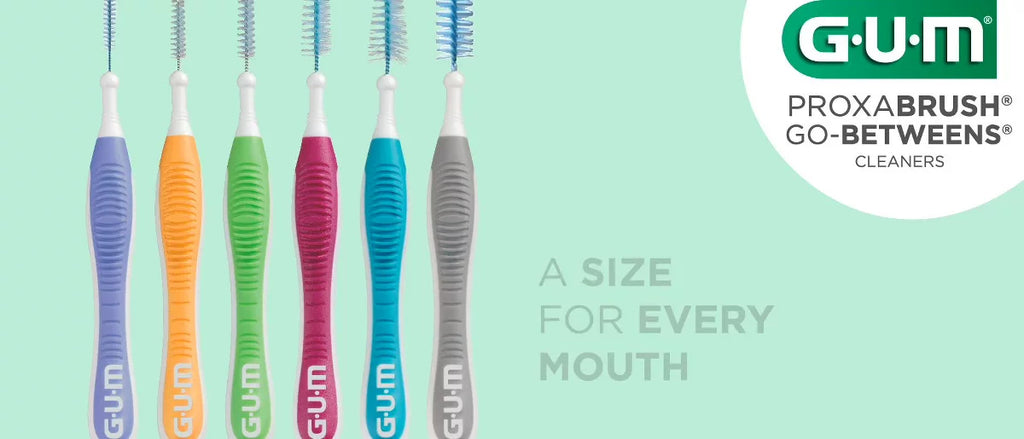 GUM Proxabrush Go-Betweens Moderate, Interdental Brushes Dental Picks - Soft - 10ct/4pk