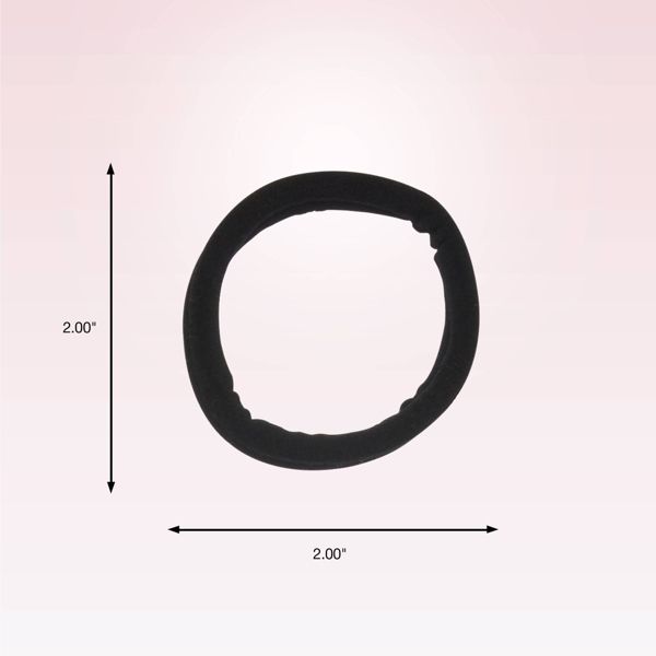scünci No Damage Super Comfy Hosiery Elastic Hair Tie Ponytailers - Black - Thick Hair - 10pcs