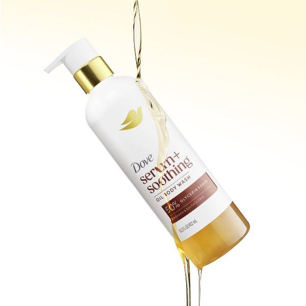 Dove Beauty Sandalwood Serum+Soothing Oil Body Wash - 50% Glycerin Serum - 15.3 fl oz
