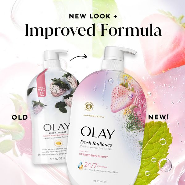 Olay Fresh Outlast Cooling Mini Body Wash - White Strawberry & Mint - Travel Size - 3 fl oz