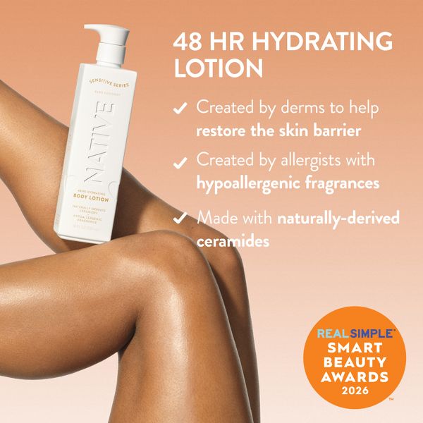 Native Sensitive Series 48H Hydrating Body Lotion - Hypoallergenic - Bare Coconut - 18 fl oz