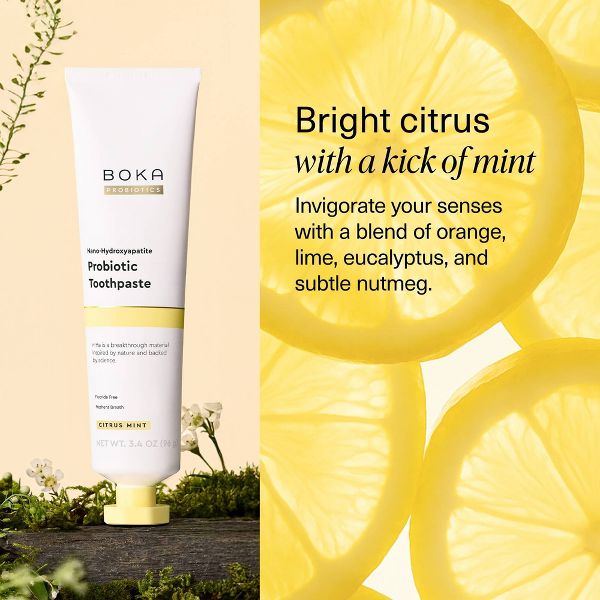 Boka n-Ha Probiotic Toothpaste - Citrus Mint - 3.4oz