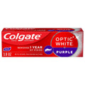 Colgate Optic White Purple Teeth Whitening Toothpaste - Anticavity Toothpaste with Fluoride - Fresh Mint Flavor - 3.8oz