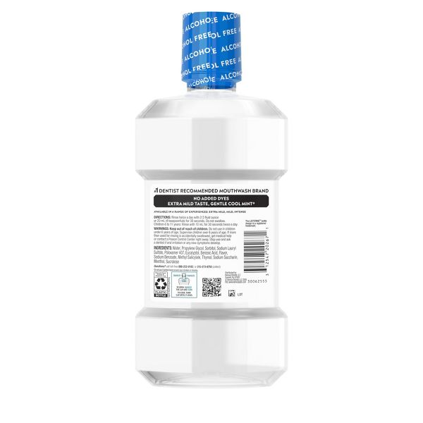 Listerine Alcohol-Free Extra Mild Mouthwash - Cool Mint - 500ml