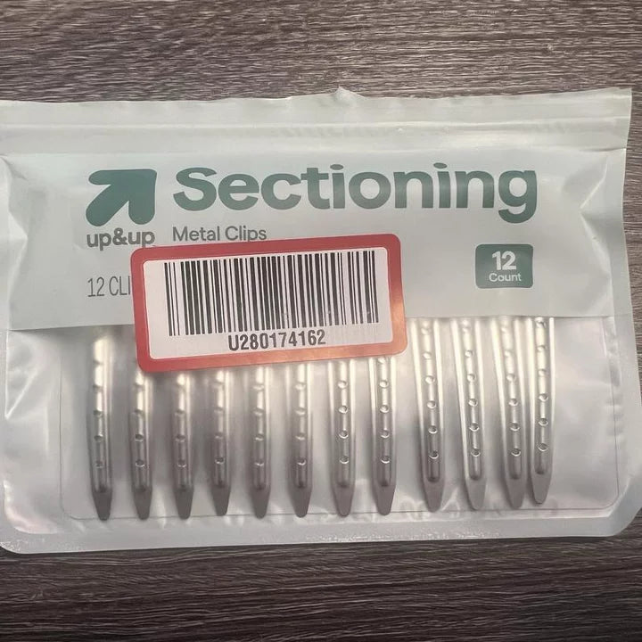 Hair Sectioning Metal Hair Clips - 12pk - Silver - up&up™