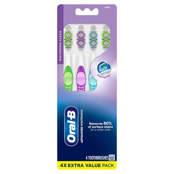 Oral-B 3D White Vivid Manual Toothbrush, Medium Bristles - 1ct