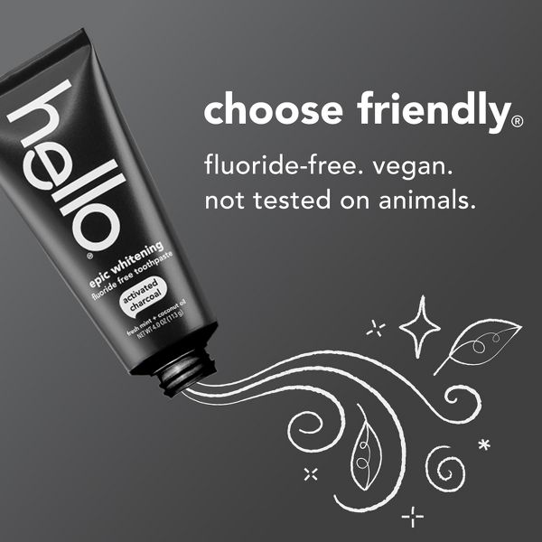 hello Charcoal Fluoride-Free Whitening Toothpaste - Fresh Mint - 4oz