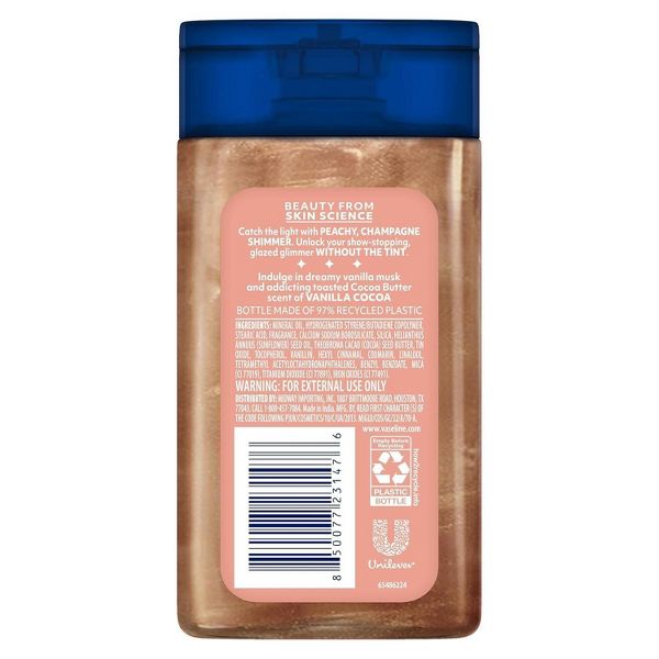 Vaseline Glazed & Glisten Vanilla Cocoa Shimmering Gel Body Oil - Sunlit Glow - 1.69oz