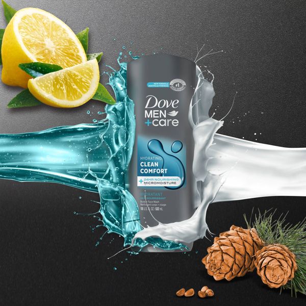 Dove Men+Care Clean Comfort Hydrating Body & Face Wash - Sulfate Free - 18 fl oz