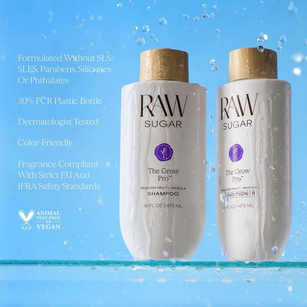 Raw Sugar The Grow Pro Shampoo - Passion Fruit + Marula - 16 fl oz