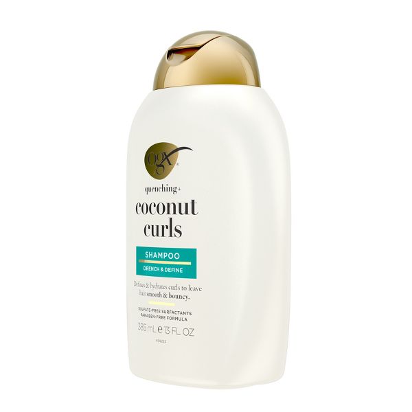 OGX Quenching+ Coconut Curls Shampoo Curly Hair Shampoo with Coconut Oil, Citrus Oil & Honey - 13 fl oz