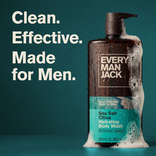 Every Man Jack Naturally Derived Men's Body Wash - Sea Salt + Citrus - 28.8 fl oz