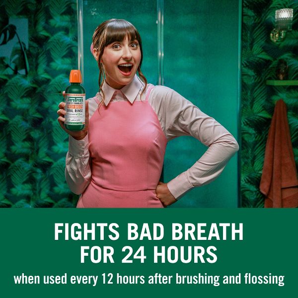 TheraBreath Fresh Breath Mouthwash Alcohol-Free - Rainforest Mint - 16 fl oz