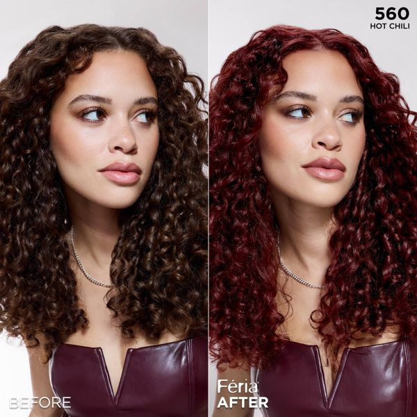 L'Oreal Paris Feria High Intensity Shimmering Color Power Red - R48 Intense Deep Auburn - 1 Kit