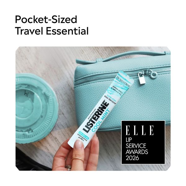 Listerine On-The-Go Cool Mint Mouthwash Packets - Alcohol-Free - 0.33 fl oz/5ct