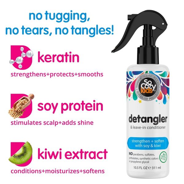 SoCozy Kids' Detangler and Leave-In Conditioner Spray - 10.5 fl oz