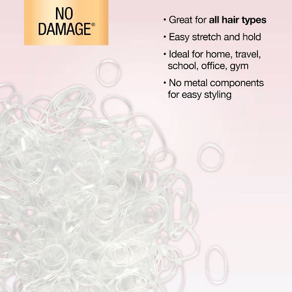 scünci Mixed Size Polyband Elastic Hair Ties - Black - All Hair - 300pcs