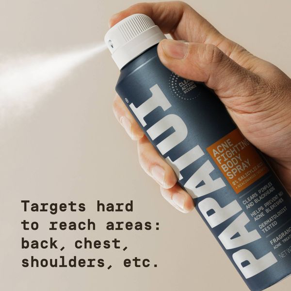 Papatui Men's Body Acne Spray for Back & Body Breakouts - 6oz