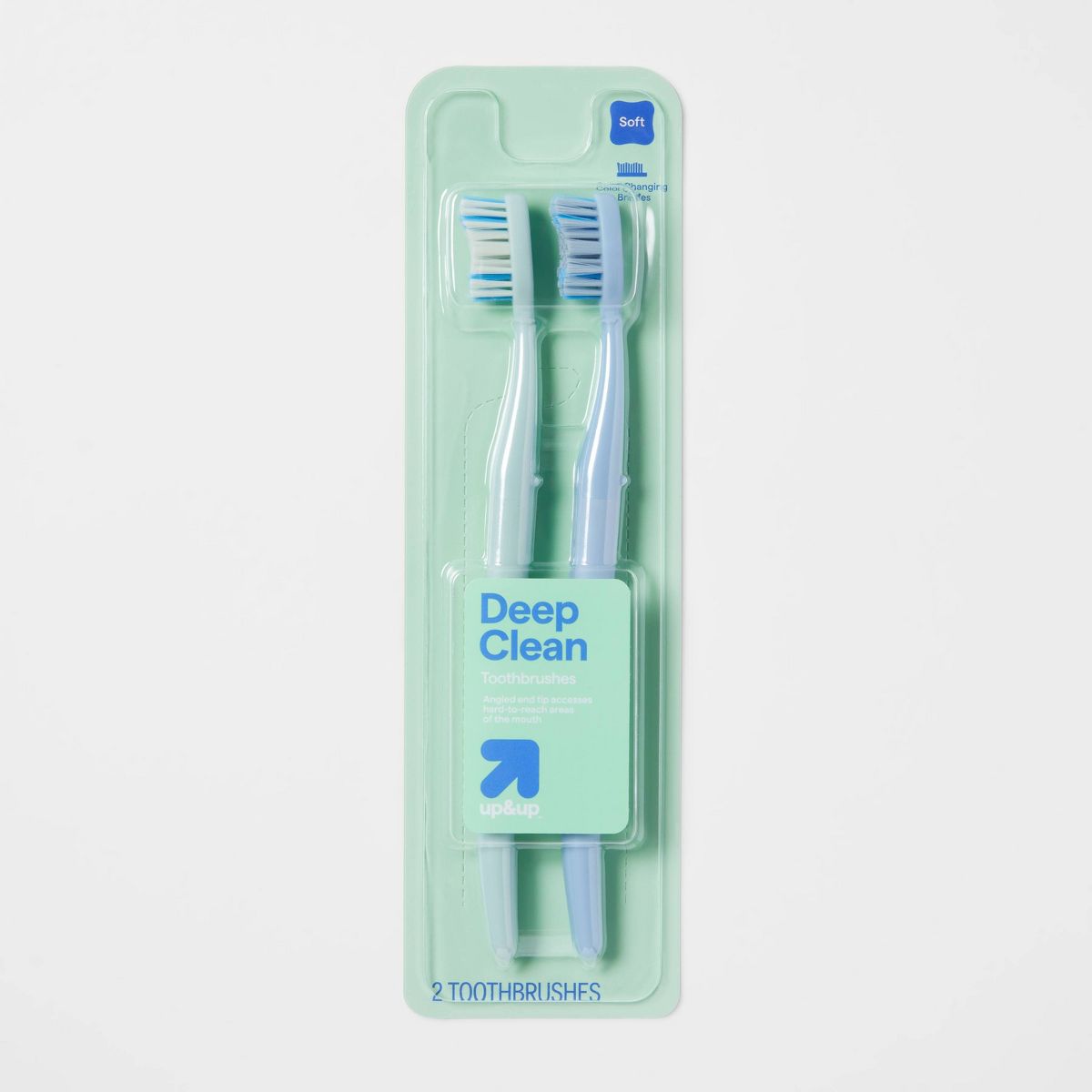 Deep Clean Advanced Care Soft Toothbrush - 2ct - up&up™