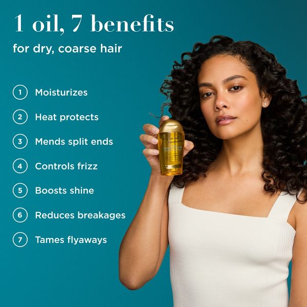 OGX Extra Strength Renewing Moroccan Argan Oil Penetrating Hair Oil Serum- 3.3 fl oz