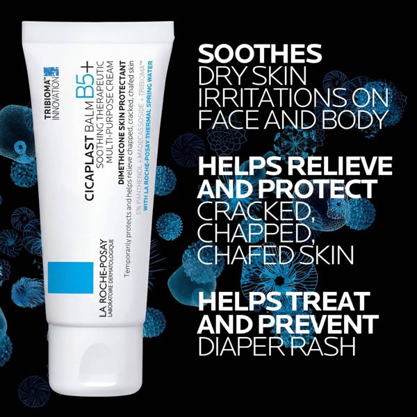 La Roche Posay Cicaplast Balm Vitamin B5 Soothing Therapeutic Cream for Dry & Irritated Skin - Unscented - Travel Size - 1.35oz