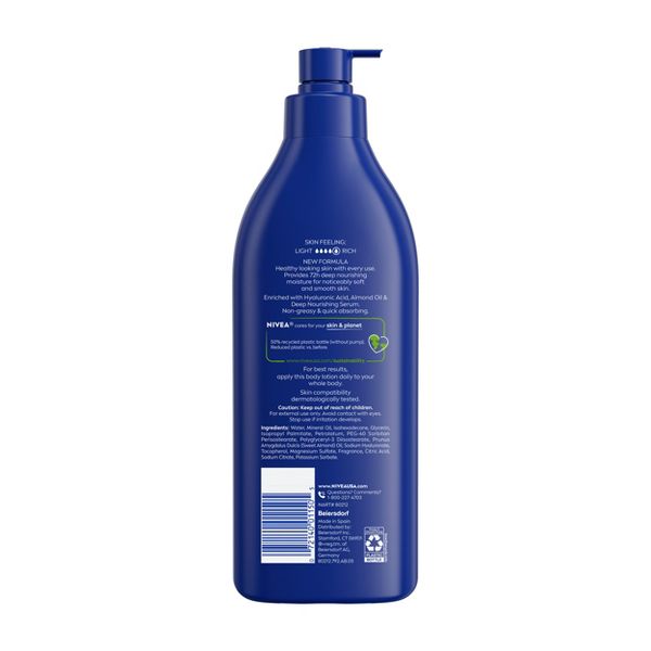 NIVEA Essentially Enriched Dry Skin Body Lotion with Almond Oil Scented - 16.9 fl oz