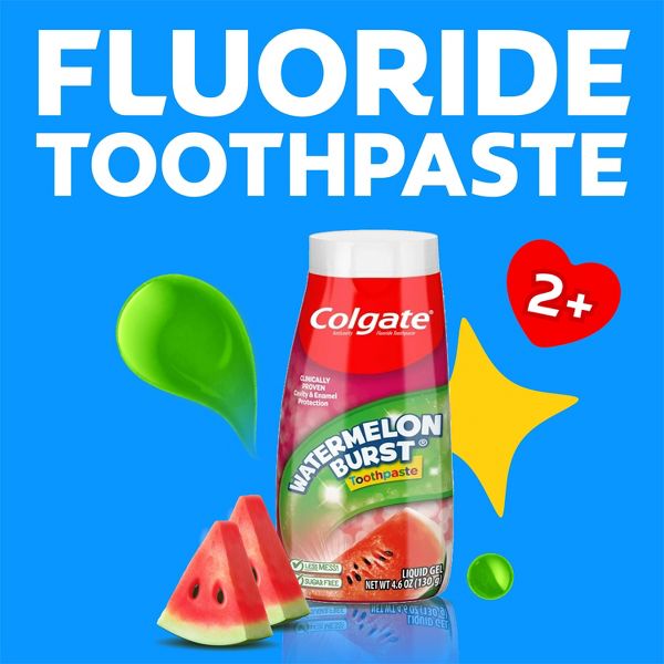 Colgate 2-in-1 Kids' Flouride Toothpaste and Anticavity Mouthwash - Watermelon Burst - 4.6oz
