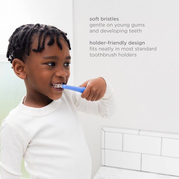 Ubbi Grow with Me 3 Stage Toothbrush Training Set, Polaris Blue
