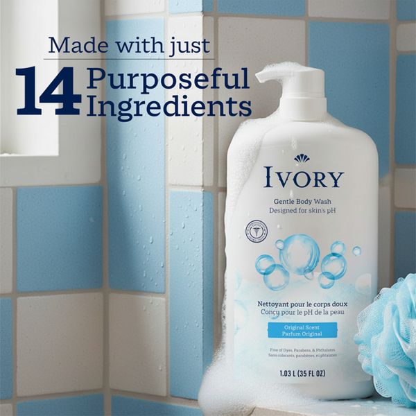 Ivory Mild & Gentle Body Wash - Original Scent - 35 fl oz