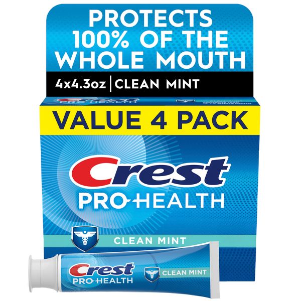 Crest Pro-Health Clean Mint Tarter Control Whitening Toothpaste - 4.3oz/4pk