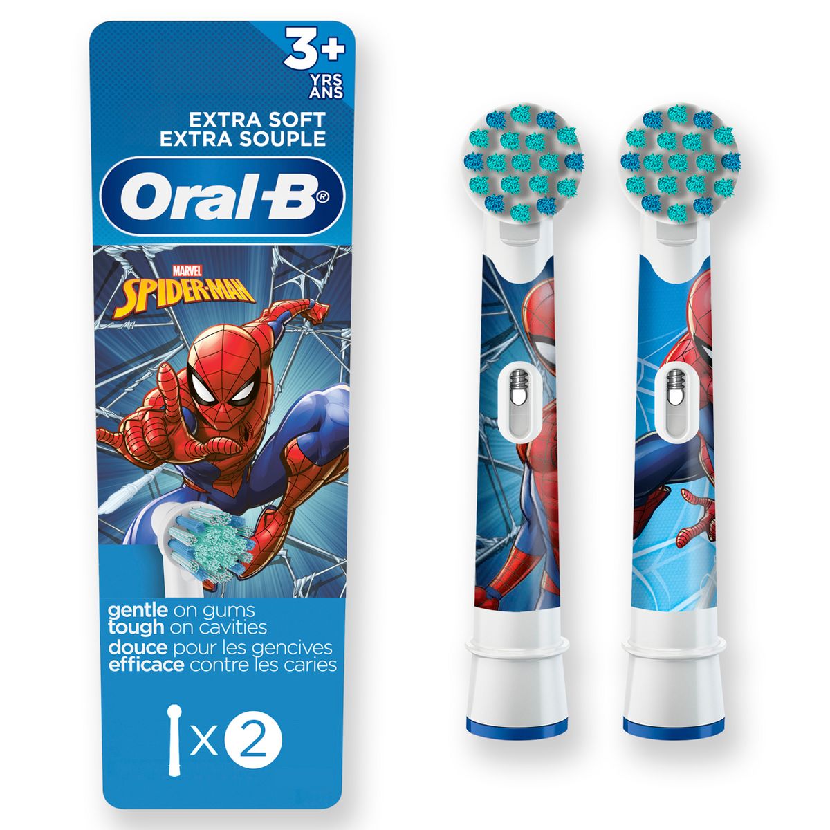 Oral-B Marvel's Spider-Man Kids Extra Soft Replacement Brush Heads - 2ct