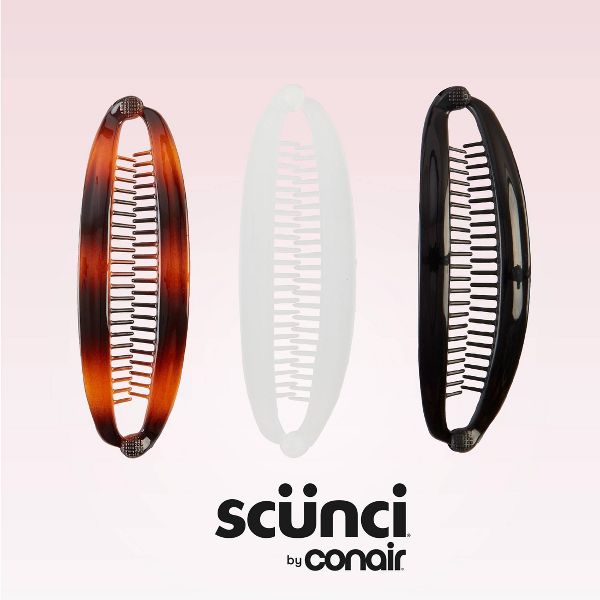 scünci Flat Banana Combs - All Hair - 3pcs