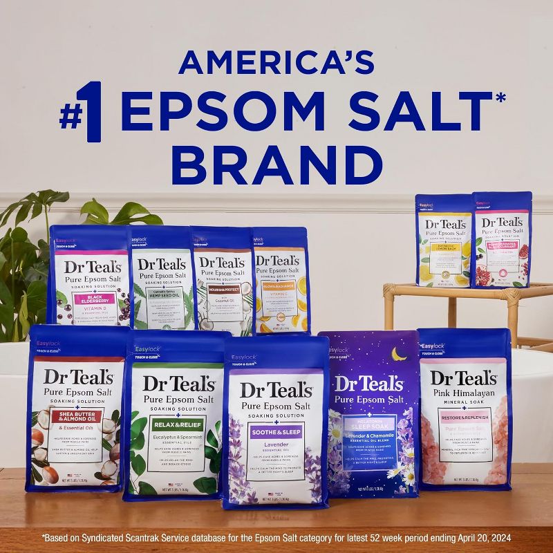 Dr Teals Epsom Salt Soaking Solution Comfort and Calm Chamomile for Relaxation and Bath Use, 34 oz