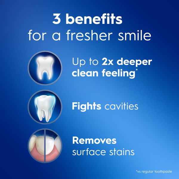 Crest + Deep Clean Complete Whitening Fluoride Toothpaste - Effervescent Mint - 5.4 oz