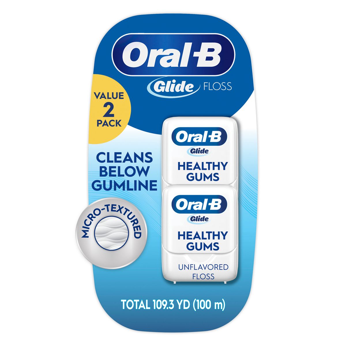 Oral-B Glide Healthy Gums Unflavored Dental Floss - 2pk
