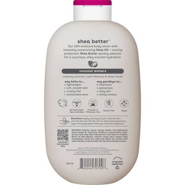 eos Shea Better 24H Moisture Body Lotion - Coconut Waters - 16 fl oz