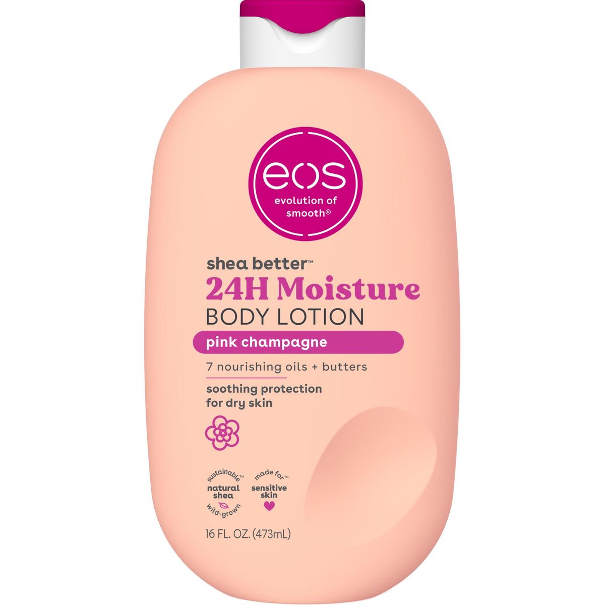 eos Shea Better 24H Moisture Body Lotion - Pink Champagne - 16oz